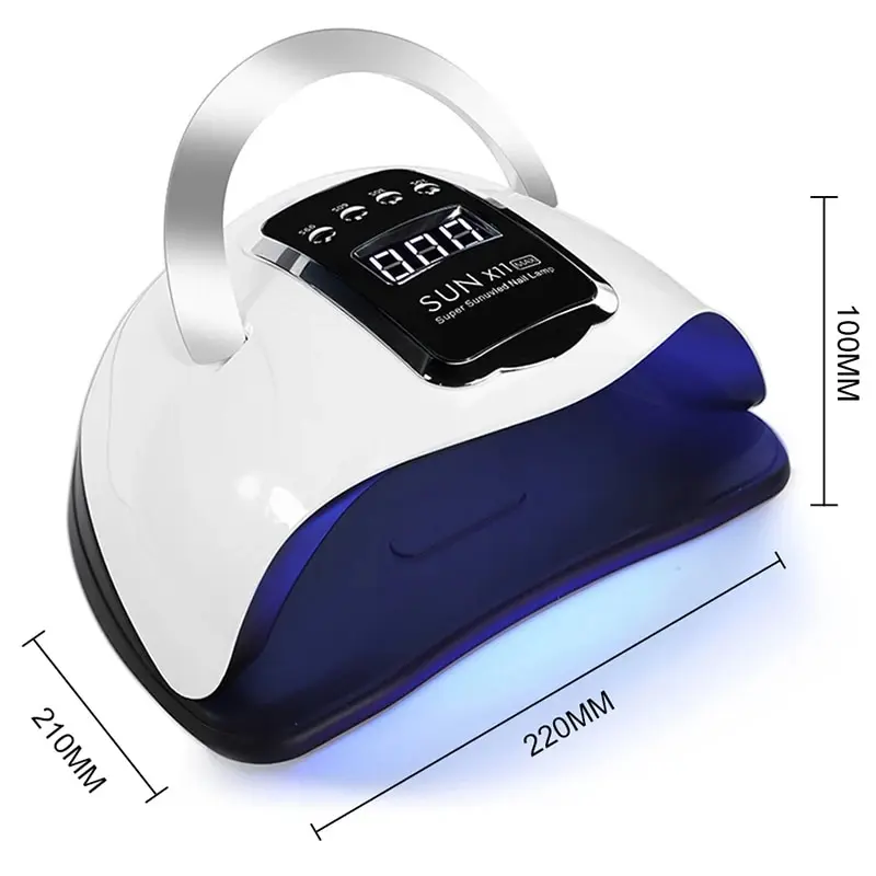 SUN X11 MAX Професионална лампа за сушене на нокти за маникюр 280W гел за нокти Машина за сушене с гел за нокти с автоматичен сензор UV LED лампа за нокти Изображение 5