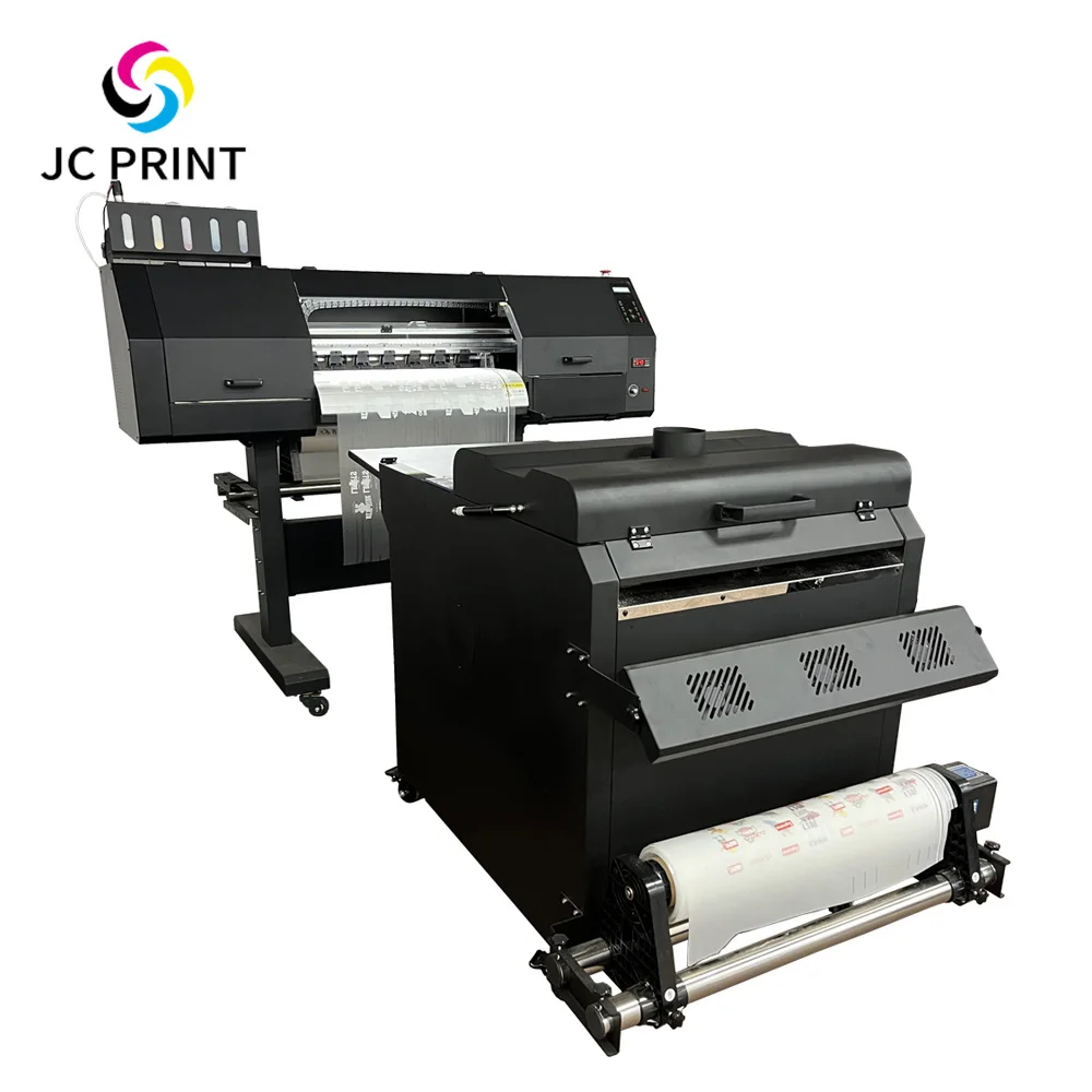 нов цифров a1 24 инча 60cm 2 глави XP600 I3200 dtf принтер с машина за разклащане на прах Изображение 1