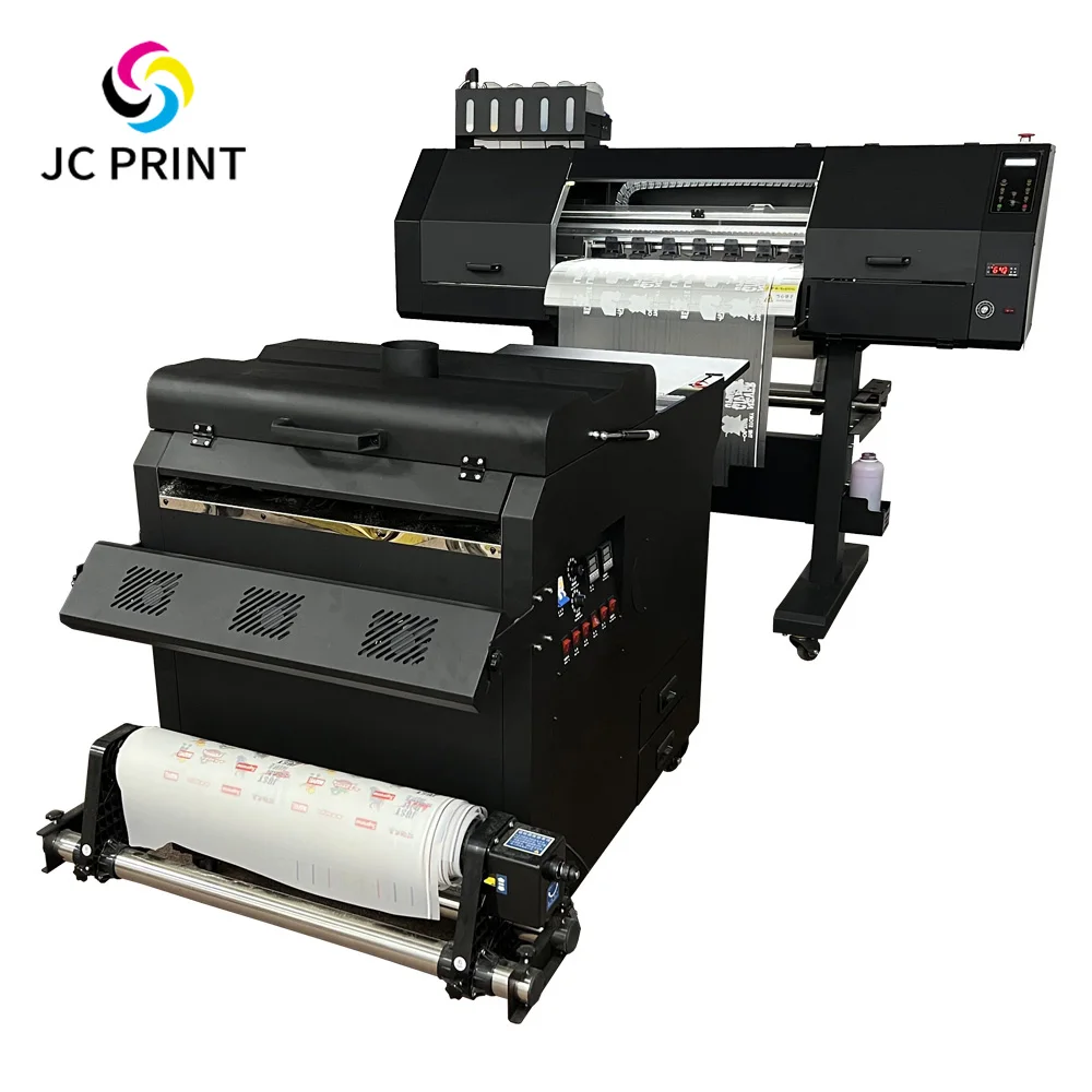 нов цифров a1 24 инча 60cm 2 глави XP600 I3200 dtf принтер с машина за разклащане на прах Изображение 4