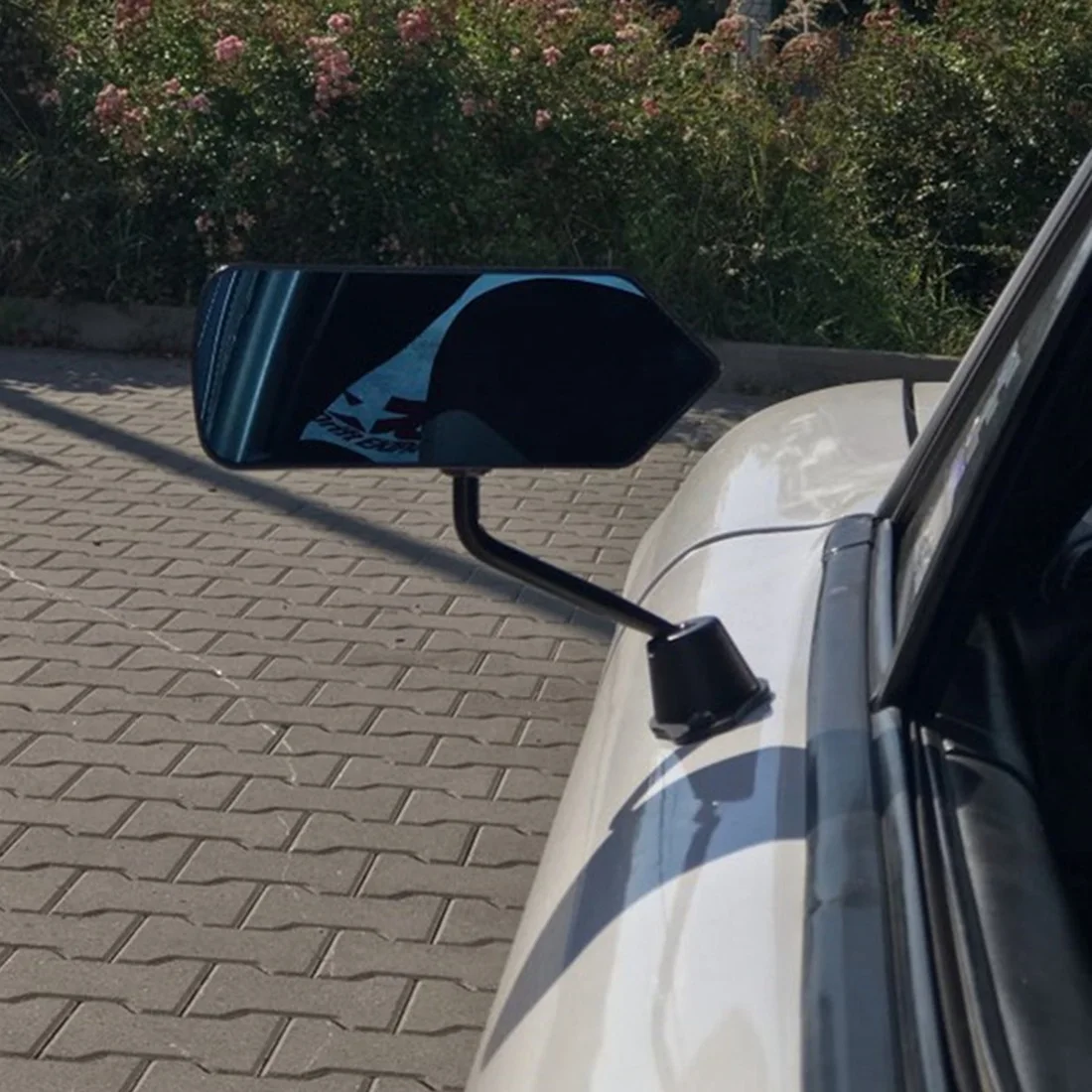 1 чифт универсален F1 стил кола странично задно огледало за задно виждане на вратата за ABS въглеродни влакна Изображение 5