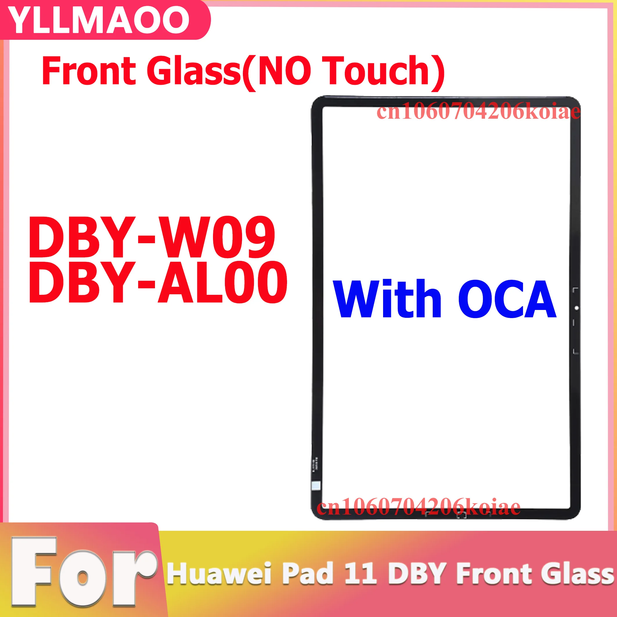 100% тествано ново стъкло + OCA за 2021 Huawei MatePad 11 DBY-W09 DBY-AL00 преден стъклен сензорен екран LCD външен панел Изображение 0