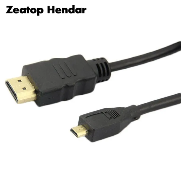 1Pcs високоскоростен HDMI мъжки към микро HDMI мъжки M / M конектор кабел за Gopro Hero 4 / 3 плюс Xiaomi Yi екшън камера Изображение 0