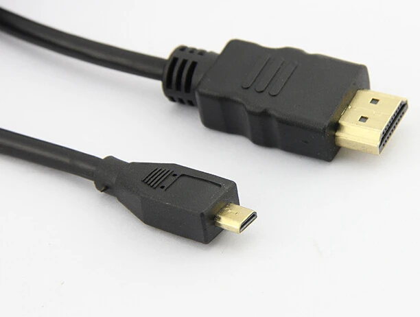 1Pcs високоскоростен HDMI мъжки към микро HDMI мъжки M / M конектор кабел за Gopro Hero 4 / 3 плюс Xiaomi Yi екшън камера Изображение 2
