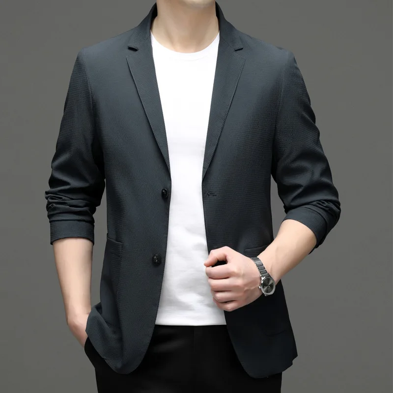 6059-2023 нов малък костюм мъжки корейски версия на тънък костюм мъжки младежки костюм яке Изображение 3