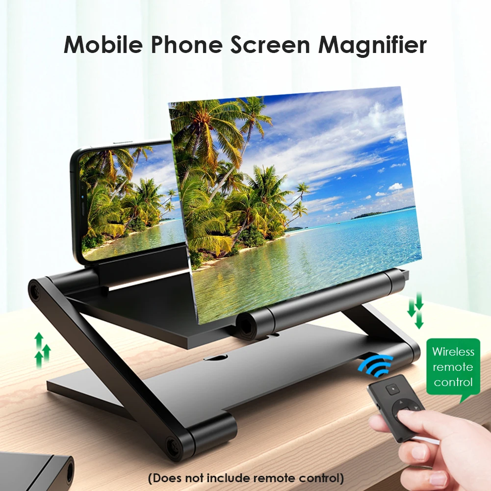8 инчов 3D HD мобилен телефон екран усилвател скоба сгъваем дисплей увеличена увеличителна стойка мобилен видео лупа бюро притежателя Изображение 1