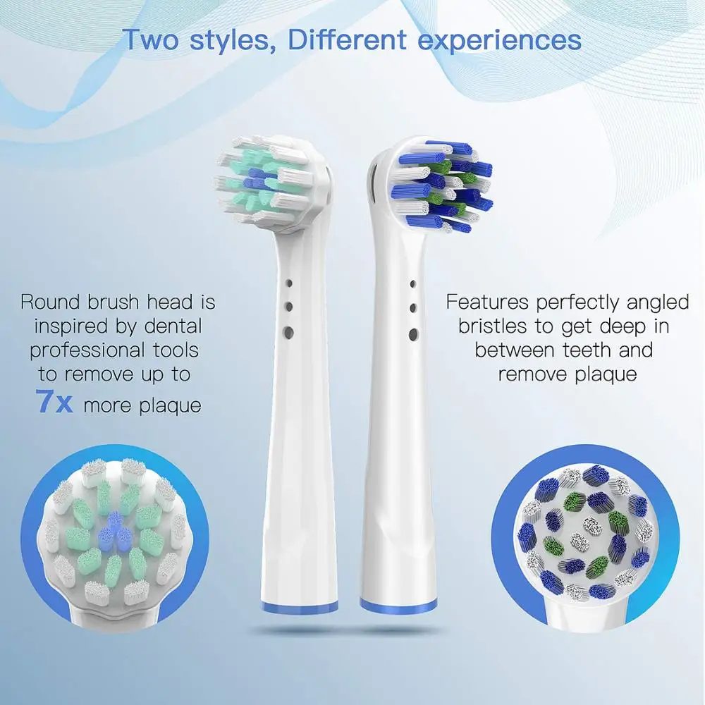 8pcs Глави за четки за зъби за орална B електрическа четка за зъби - за орална b Soft Bristle Vitality Dual Clean Cross Action Brush Heads Изображение 5