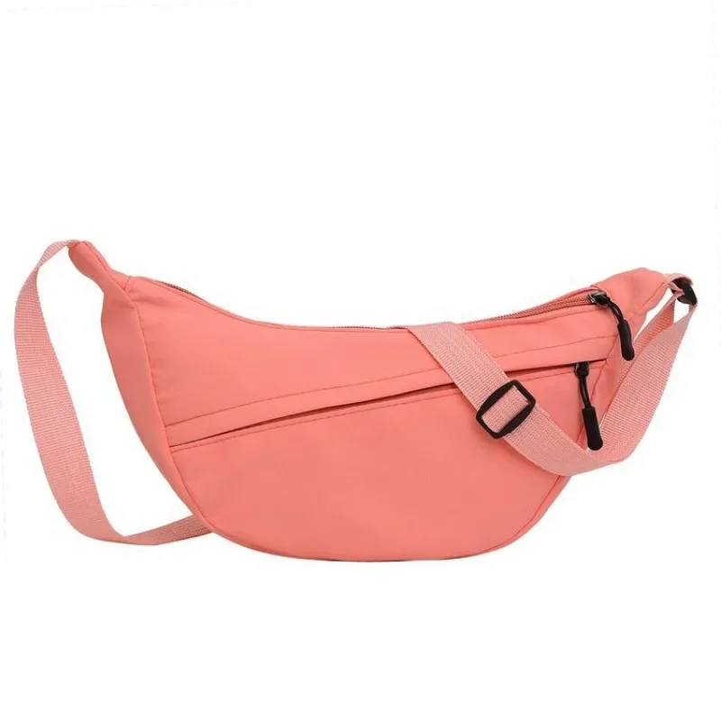 Casual плътен цвят жените Hobos рамо чанти мода найлон дами Crossbody чанти прости женски подмишници чанта чанта чанта чанти Изображение 4