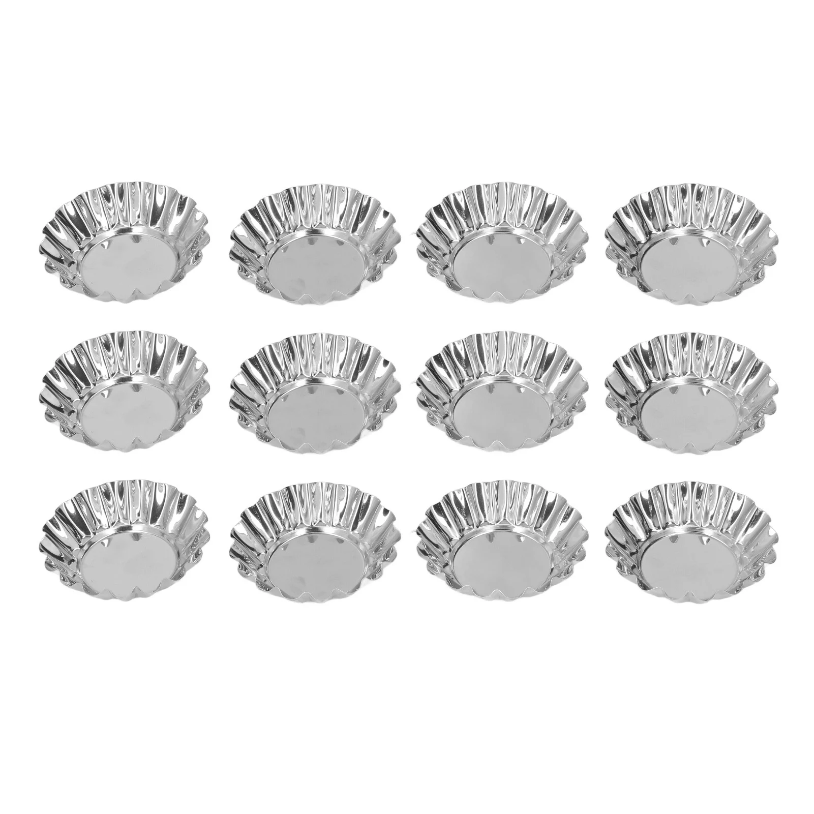 Cupcake Pan Easy Demolding Simple Cleaning Egg Tart Mold Stainless Steel 7.7x4.8x1.8cm за печене Изображение 0