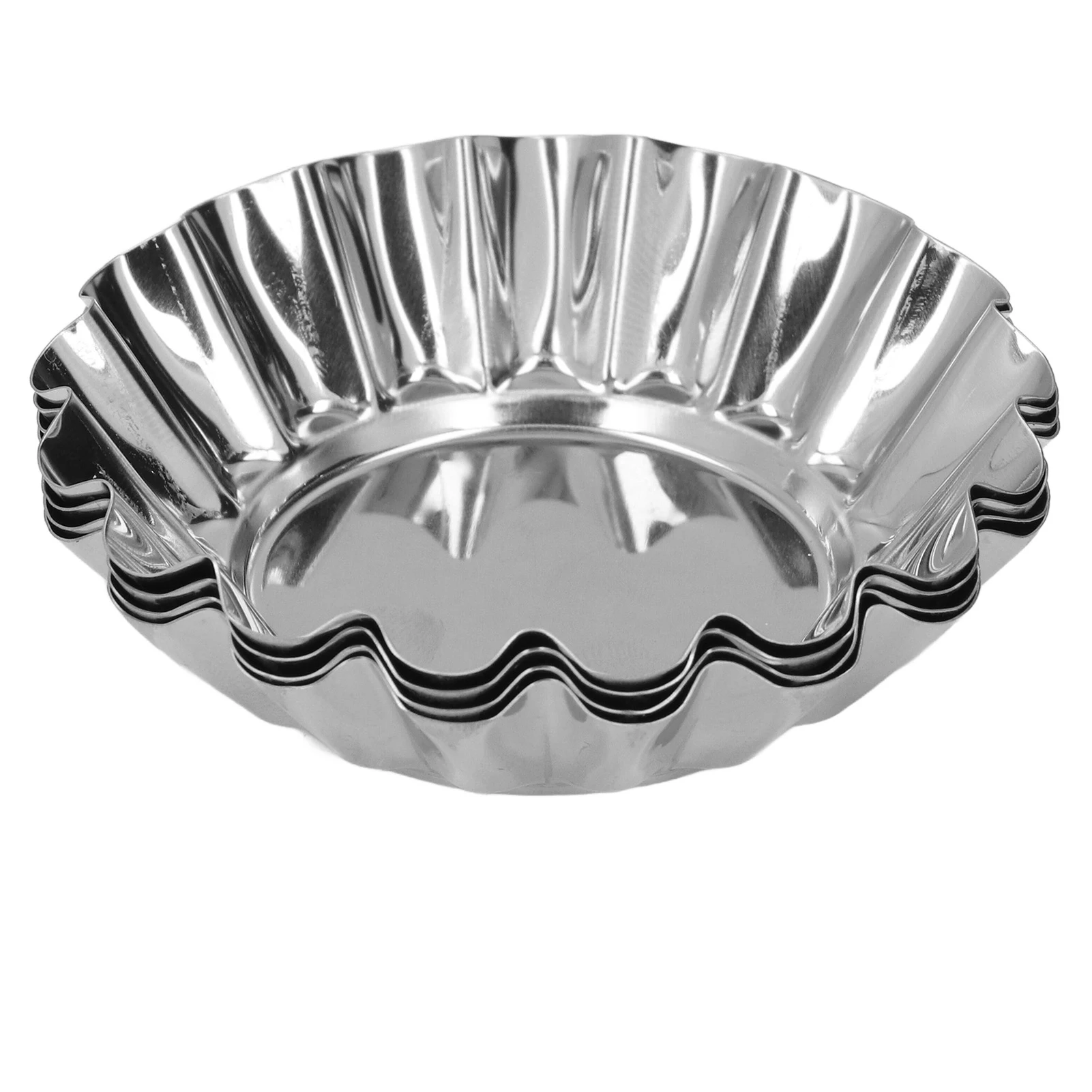 Cupcake Pan Easy Demolding Simple Cleaning Egg Tart Mold Stainless Steel 7.7x4.8x1.8cm за печене Изображение 1