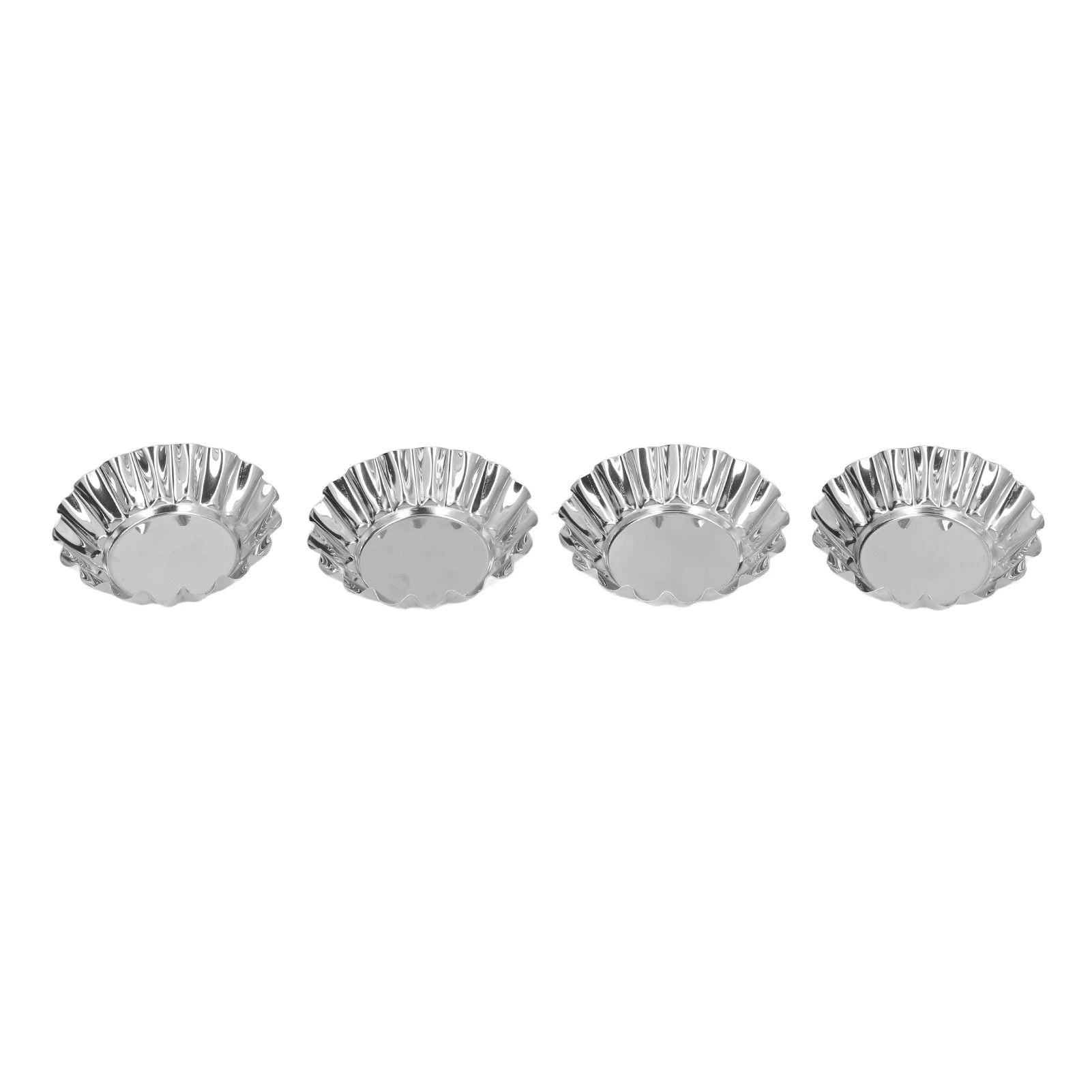 Cupcake Pan Easy Demolding Simple Cleaning Egg Tart Mold Stainless Steel 7.7x4.8x1.8cm за печене Изображение 3