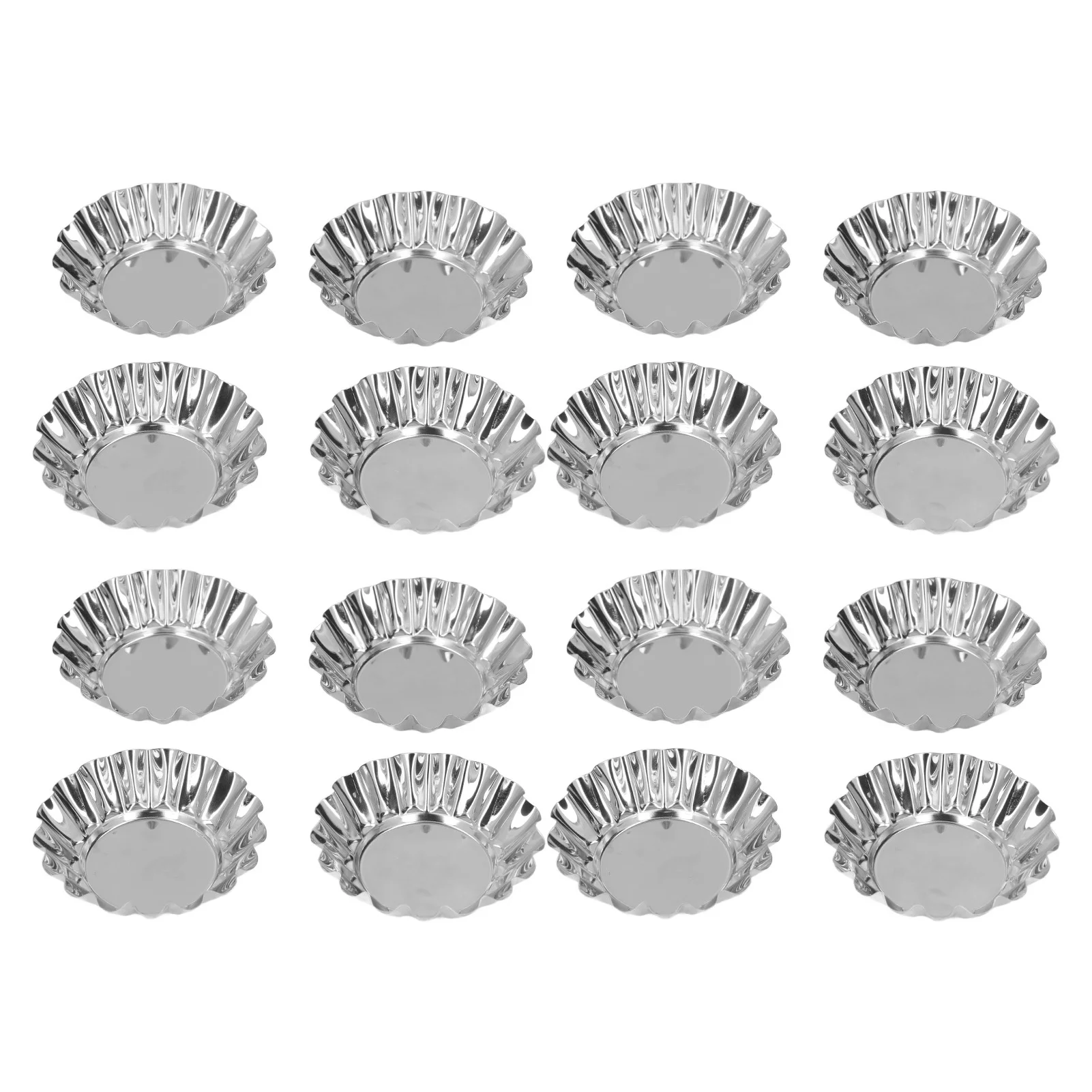 Cupcake Pan Easy Demolding Simple Cleaning Egg Tart Mold Stainless Steel 7.7x4.8x1.8cm за печене Изображение 4