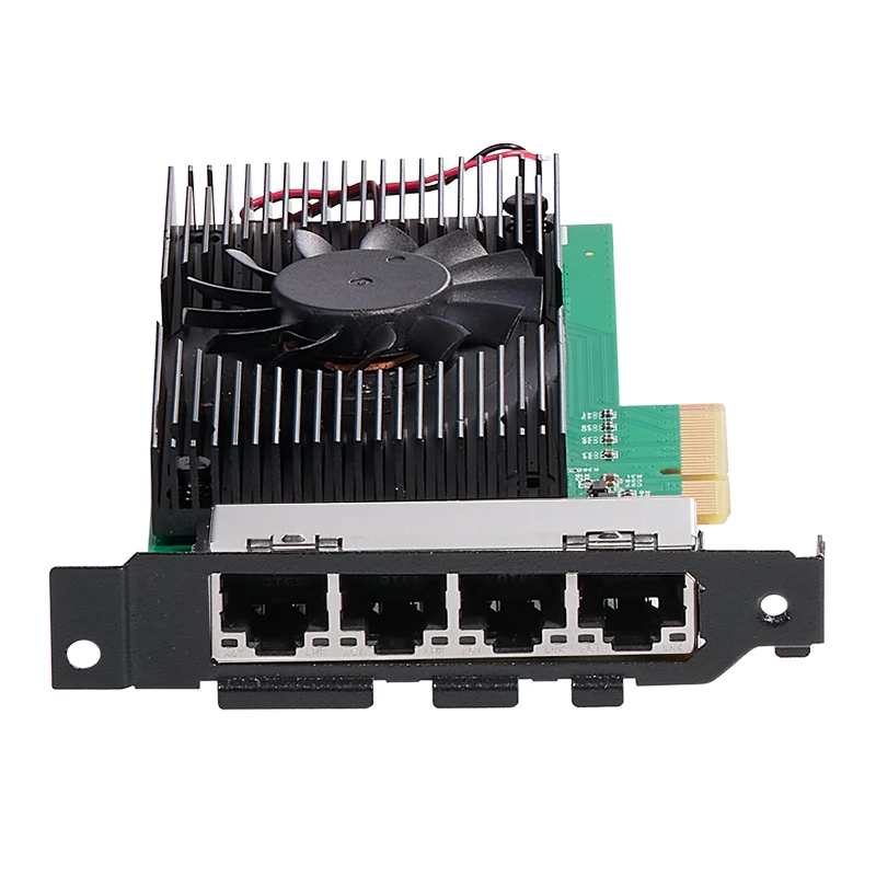 NEW PCI Express Network Card PCIe x4 to 4 Port RJ45 10/100/1000M/2.5G Gigabit Ethernet Card Lan адаптер 2.5G за Intel i225 чип Изображение 3