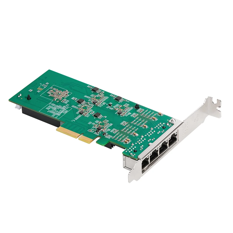 NEW PCI Express Network Card PCIe x4 to 4 Port RJ45 10/100/1000M/2.5G Gigabit Ethernet Card Lan адаптер 2.5G за Intel i225 чип Изображение 4