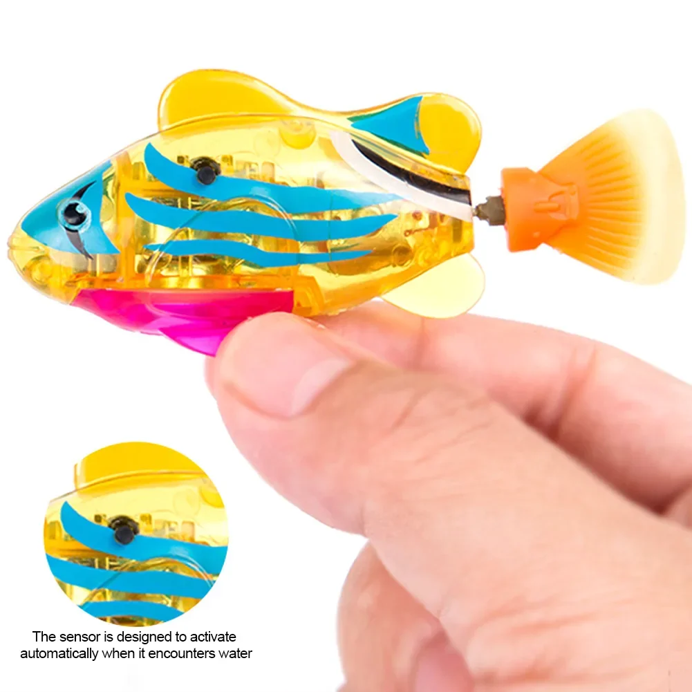 Pet Cat Toy LED Interactive Swimming Robot Fish Toys For Cat Glowing Electric Fish Toy To Stimulate Pet's Hunter Instincts Изображение 2