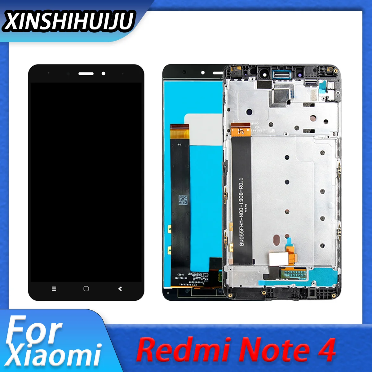 TFT LCD за Xiaomi Redmi Note 4 глобална версия Snapdragon 625 дисплей сензорен екран дигитайзер бележка 4 с рамка Изображение 0