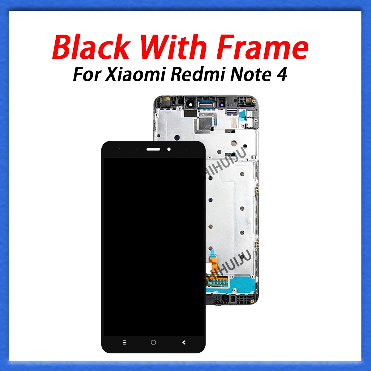 TFT LCD за Xiaomi Redmi Note 4 глобална версия Snapdragon 625 дисплей сензорен екран дигитайзер бележка 4 с рамка Изображение 3