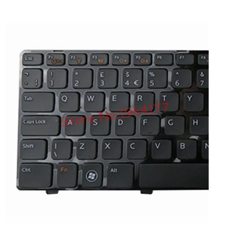 Английски лаптоп клавиатура за DELL за Inspiron N5110 M5110 M501Z N5110 UK черен New V119625AK1 9J. N0H82. Л1Е Изображение 1