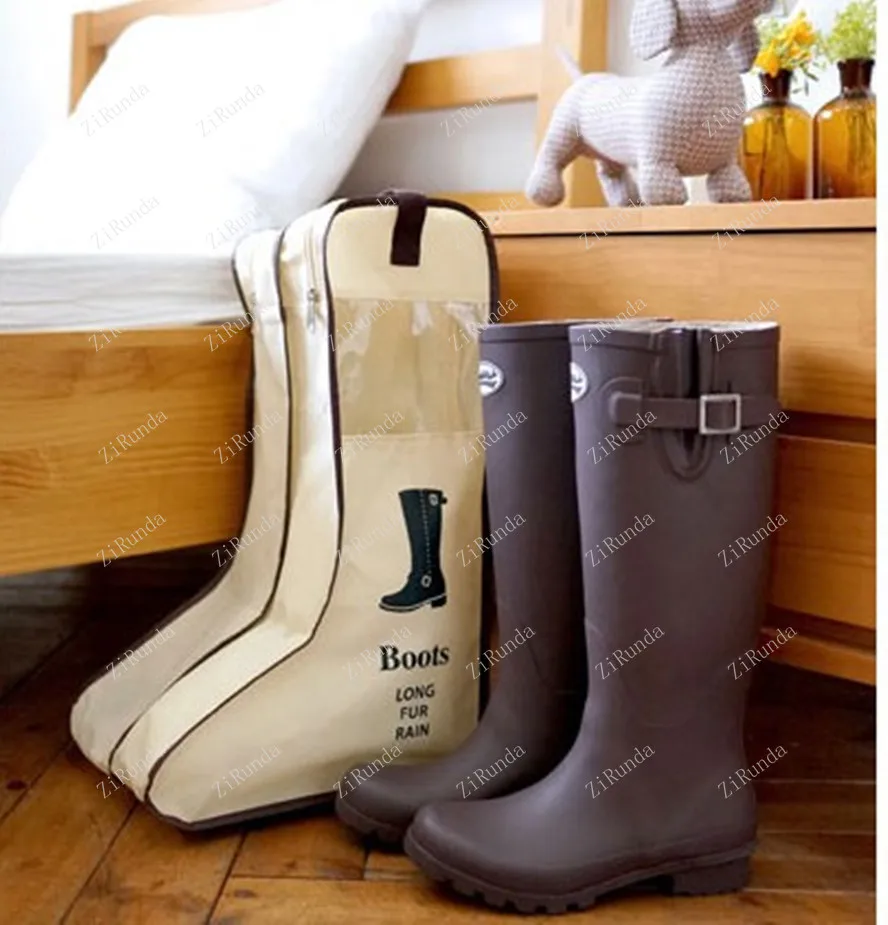 Безплатна доставка Пътни ботуши, къси ботуши, ботуши за сняг, чанта за съхранение, видима прахоустойчива чанта, чанта за обувки, покривало за обувки, организиращ комплект Изображение 3