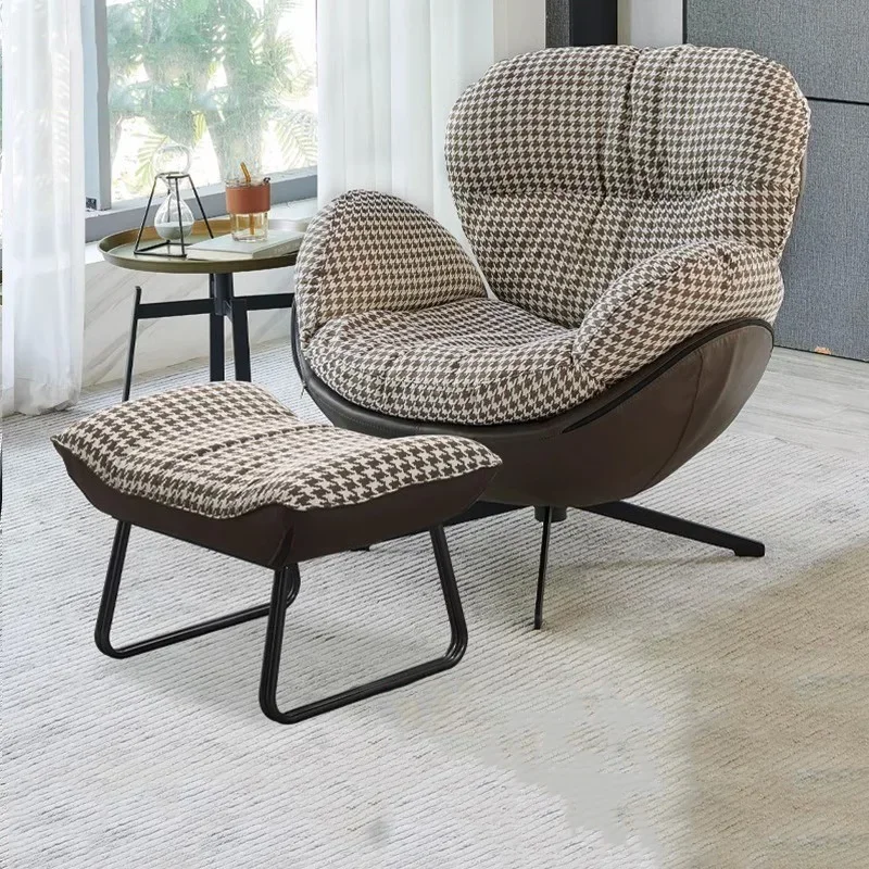 Въртящи се дизайнерски столове Етаж Луксозно удобно четене Модерен стол за грим Акцент Скандинавска спалня Релакс Мебели за хол Sillas Изображение 2