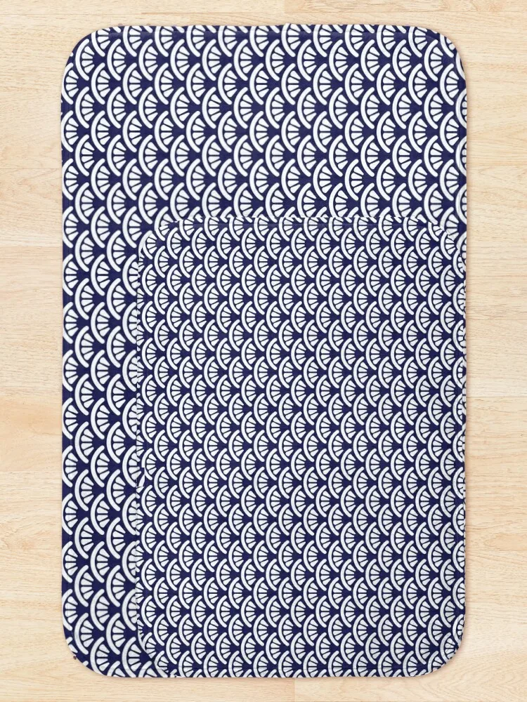 Декоративна Seigaiha // Японска колекция Баня Мат Килим Крак Баня Килим Комплект килими Хол Килим против хлъзгане килим Мат Изображение 4