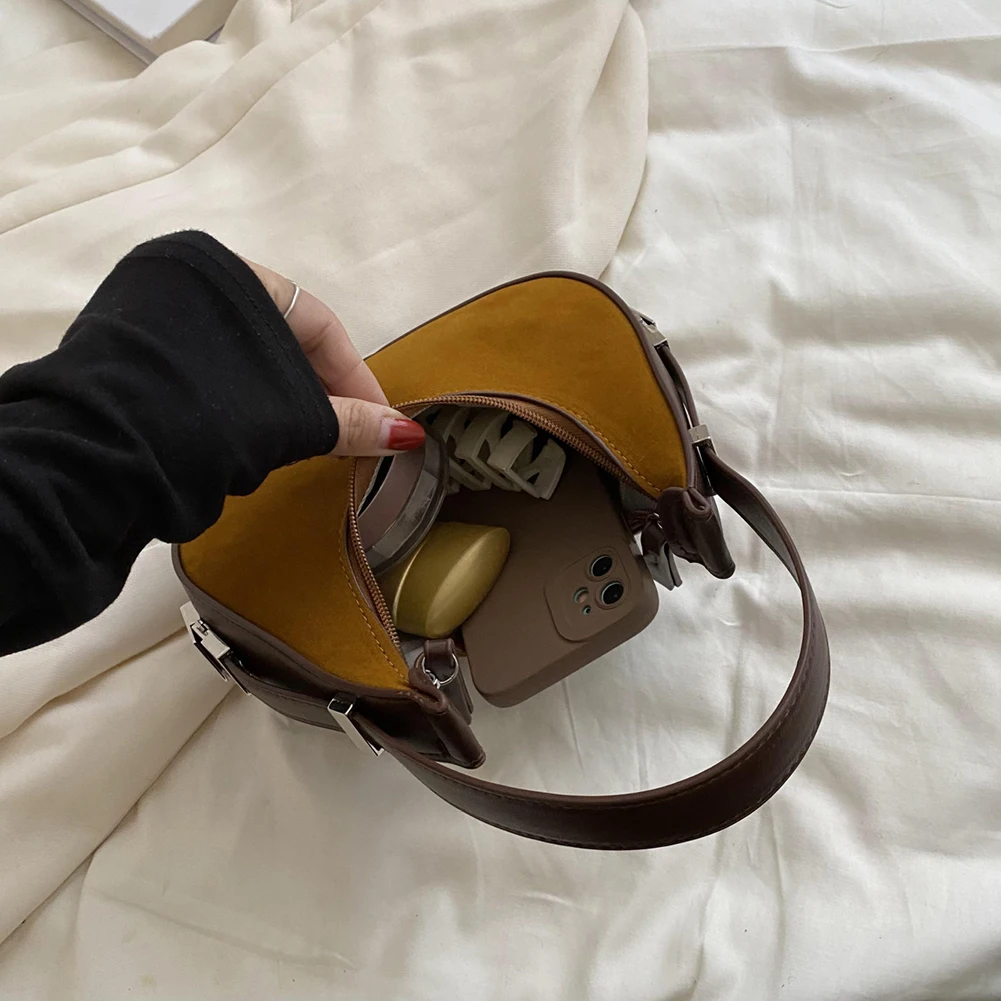 жените реколта рамо чанта цип чанта Hobo чанта универсален малък подмишница чанта Топ дръжка чанта момиче стилен чантата Изображение 3