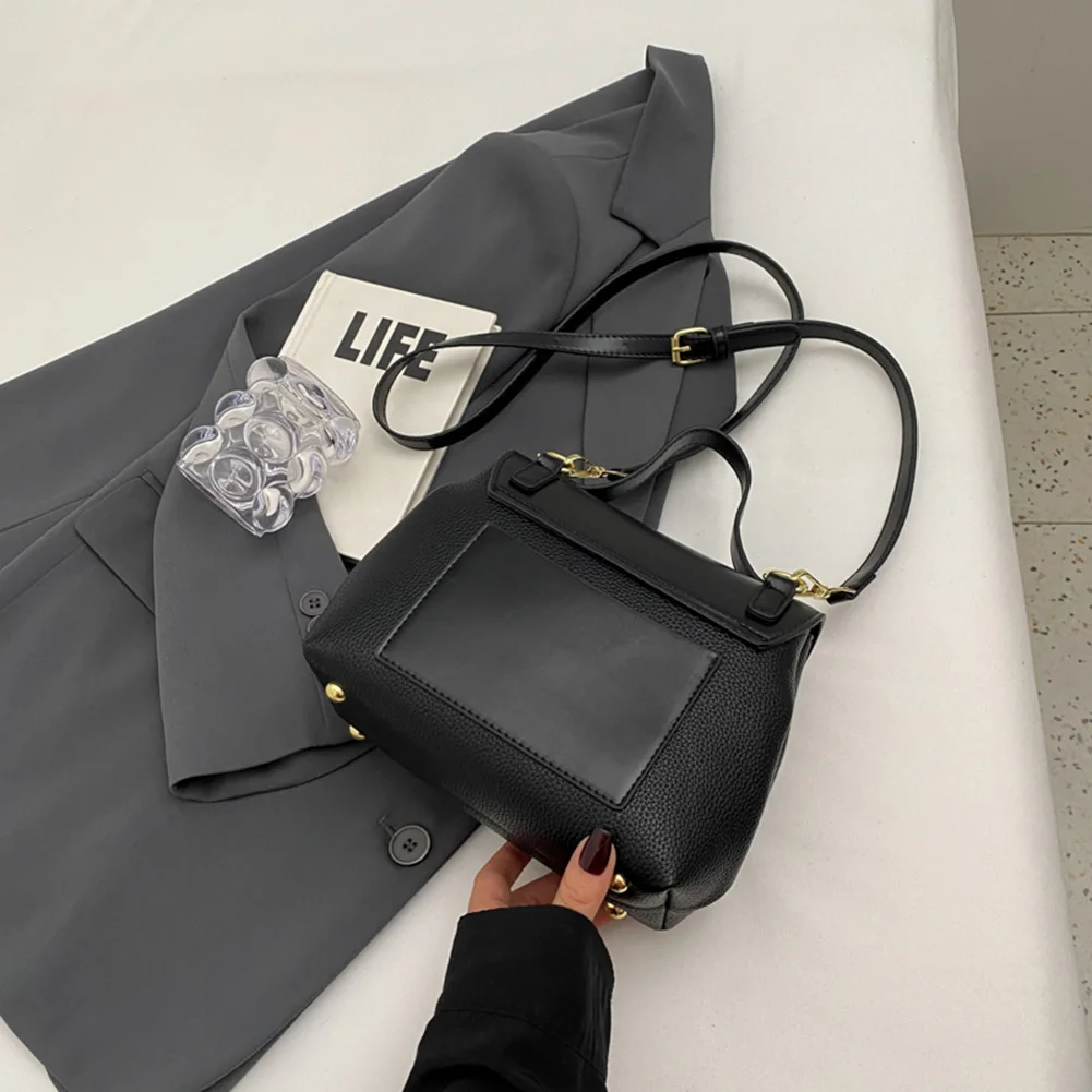жените реколта чанта чанта PU кожа луксозни Crossbody чанта плътен цвят мода прашка чанта дневна чанта за жени Изображение 4