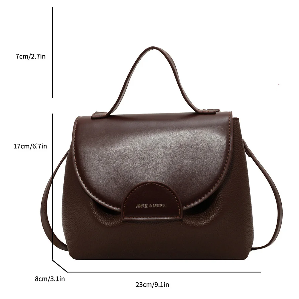 жените реколта чанта чанта PU кожа луксозни Crossbody чанта плътен цвят мода прашка чанта дневна чанта за жени Изображение 5