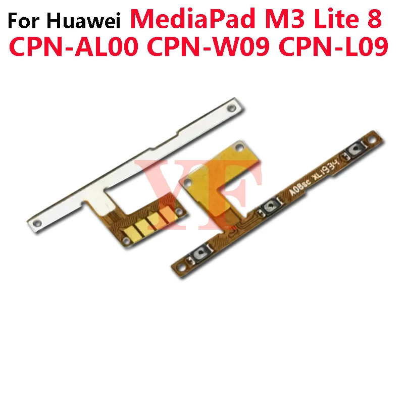 За Huawei M5 M3 Lite 8.4 10.1 10.8 инча Сила на звука ON / OFF бутон конектор Flex кабел лента ремонт части Изображение 4