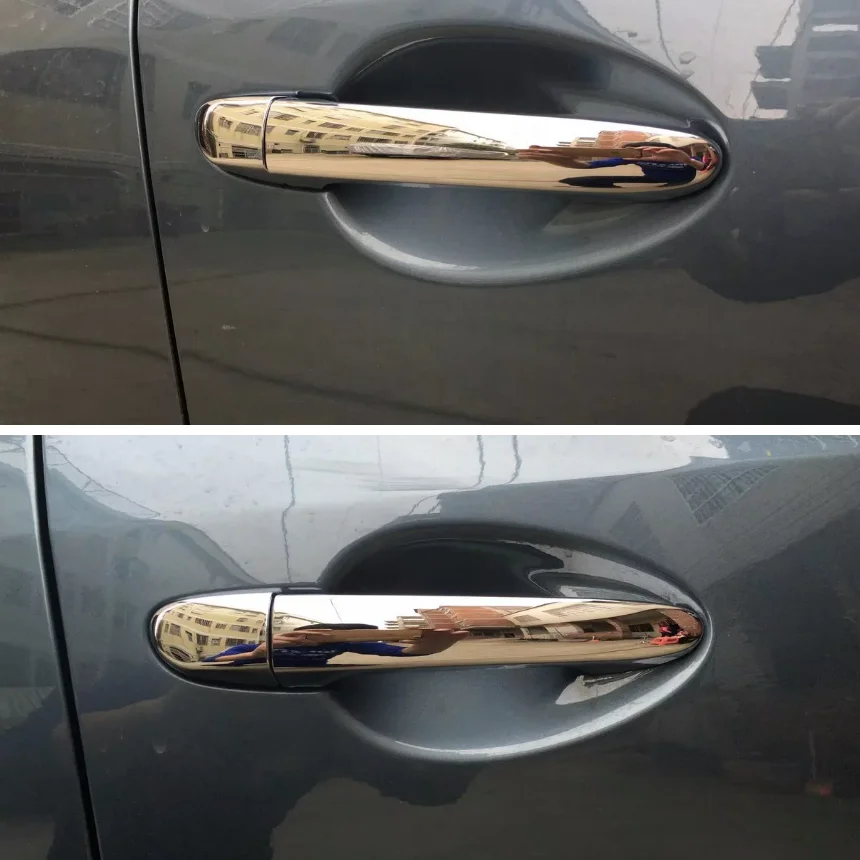 За Mazda 2 Demio 2015 2016 2017 2018 2019 Екстериорни аксесоари ABS хром кола врата дръжка улов защита капачка капак тапицерия Изображение 2