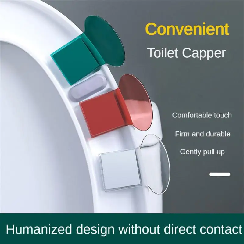 Капак на тоалетната чиния без мръсен капак на ръката Flip тоалетна капак Flap повдигане устройство тоалетна дръжка тоалетна клапа дръжка преносим Изображение 1