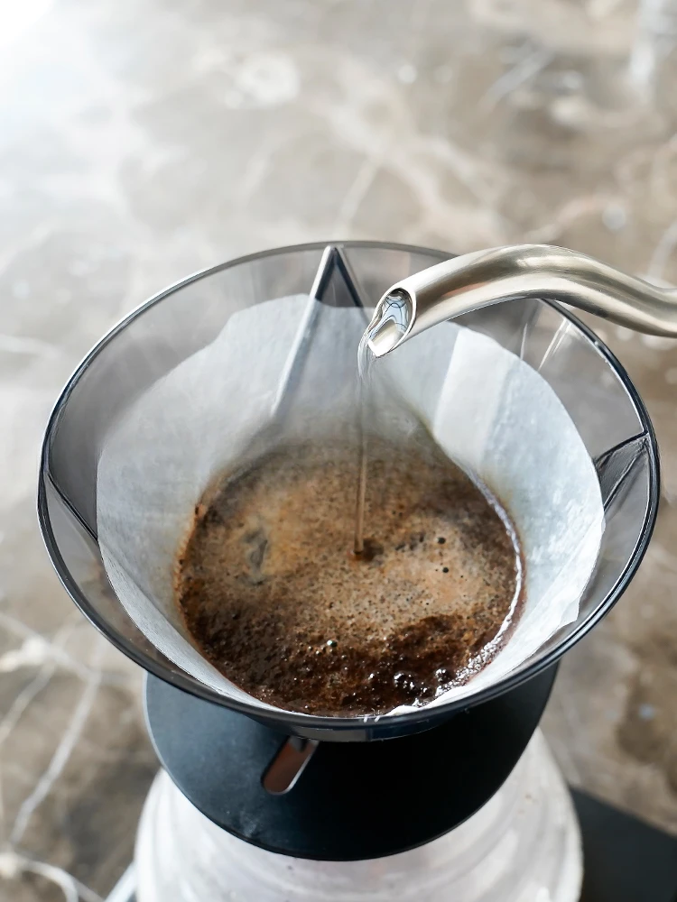 Кафе кана от неръждаема стомана облак капково филтър дълга уста и малка слюнка контрол на температурата пот v60 филтърна чаша комплект Изображение 4