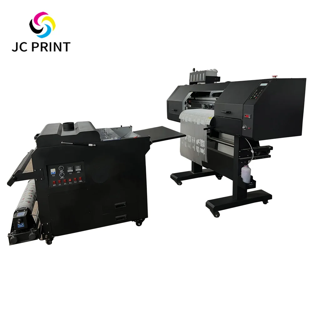 нов цифров a1 24 инча 60cm 2 глави XP600 I3200 dtf принтер с машина за разклащане на прах Изображение 5