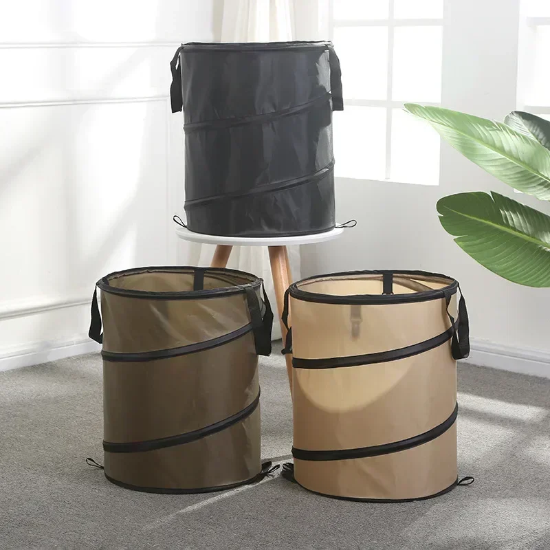 Открит къмпинг сгъваем боклук може преносим къмпинг пикник кофа за съхранение голяма сгъваема торба боклук чанта Изображение 4