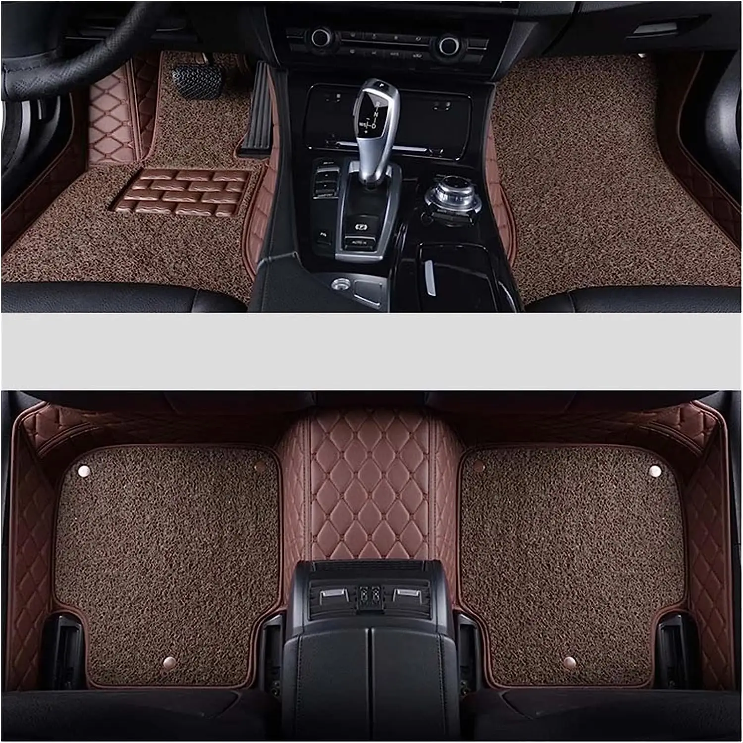 Персонализирани кожени стелки за кола за Infiniti QX70 2013 2014 2015 2016 2017 2018 Персонализирани подложки за крака Автомобилни килими за кола Изображение 1