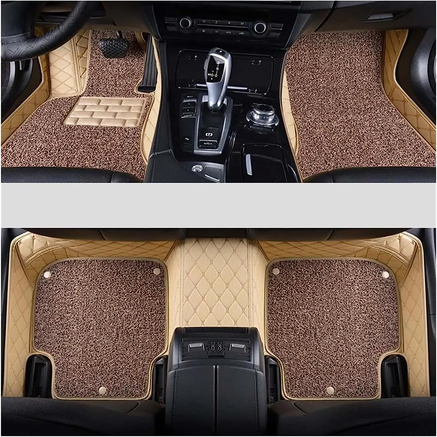Персонализирани кожени стелки за кола за Infiniti QX70 2013 2014 2015 2016 2017 2018 Персонализирани подложки за крака Автомобилни килими за кола Изображение 2