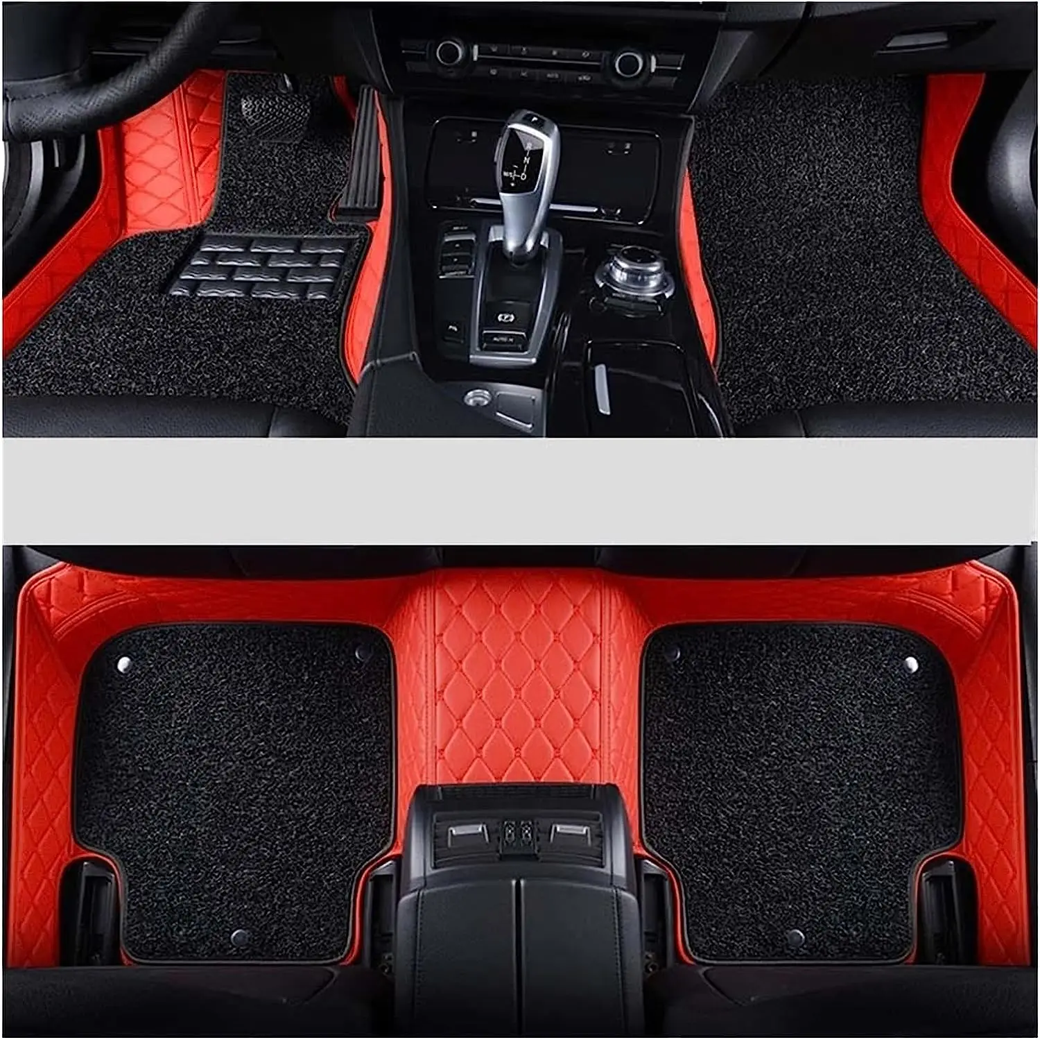 Персонализирани кожени стелки за кола за Infiniti QX70 2013 2014 2015 2016 2017 2018 Персонализирани подложки за крака Автомобилни килими за кола Изображение 3