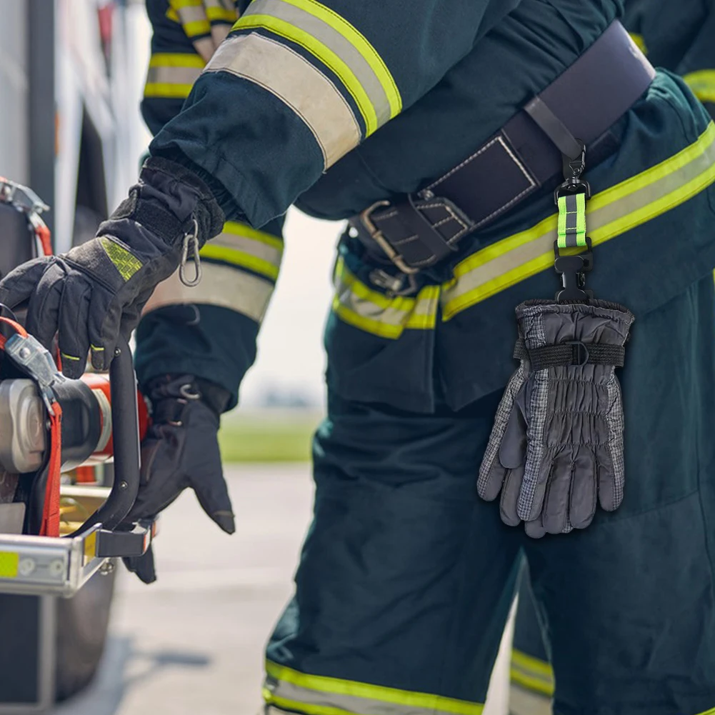 Пожарникар жабка каишка безопасност ръкавица притежателя тежкотоварни ръкавици колан клип за работа пожарникар спасяване пожарна екипировка аксесоари Изображение 2