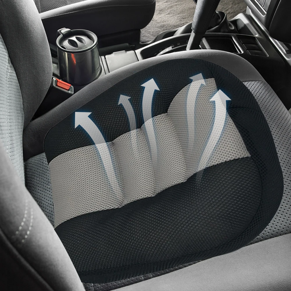 Преносима възглавница на седалката Мека вентилирана подложка за стол Дишаща автоматична бустерна възглавница Шофьор бустер Седалка Мат Интериорни аксесоари за автомобили Изображение 1