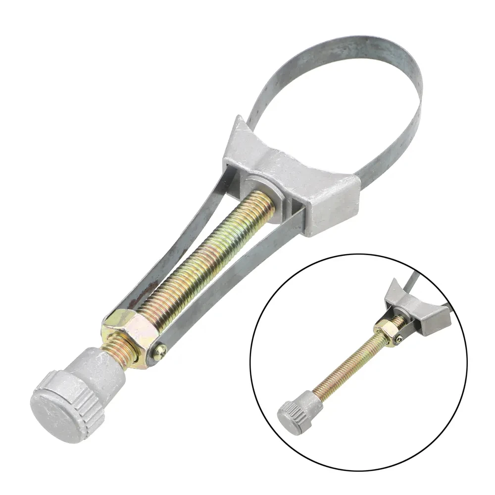 Ръчни инструменти Инструмент за отстраняване на маслен филтър за кола Регулируем 60mm до 120mm диаметър стоманен гаечен ключ Изображение 0