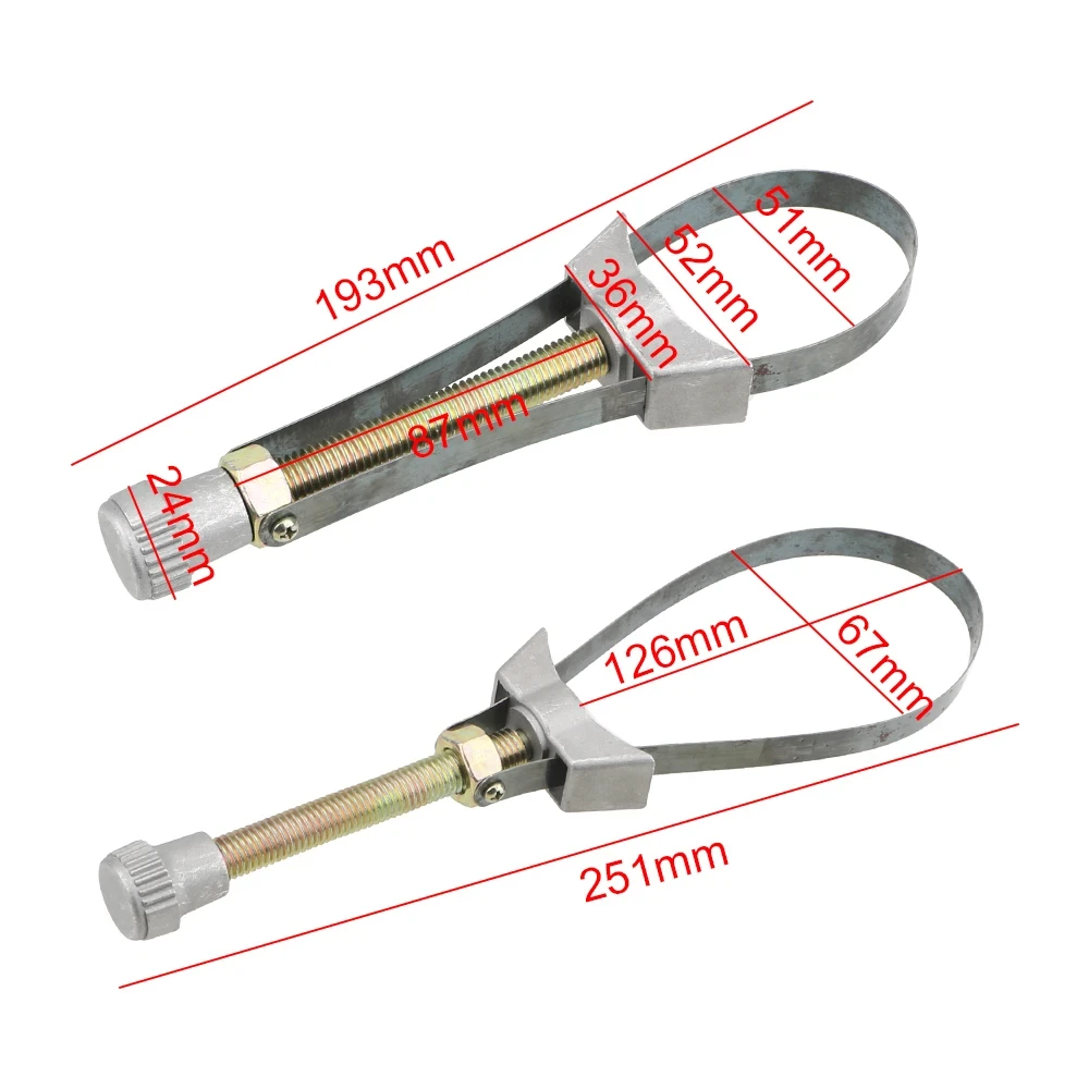 Ръчни инструменти Инструмент за отстраняване на маслен филтър за кола Регулируем 60mm до 120mm диаметър стоманен гаечен ключ Изображение 5