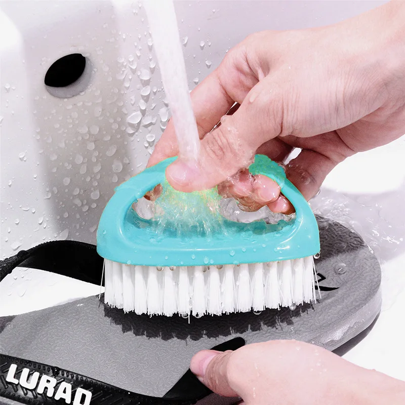 Цветна четка за почистване Домакинска работа Многофункционален инструмент за почистване Яйце форма трайни меки баня обувки обувки четка Изображение 3