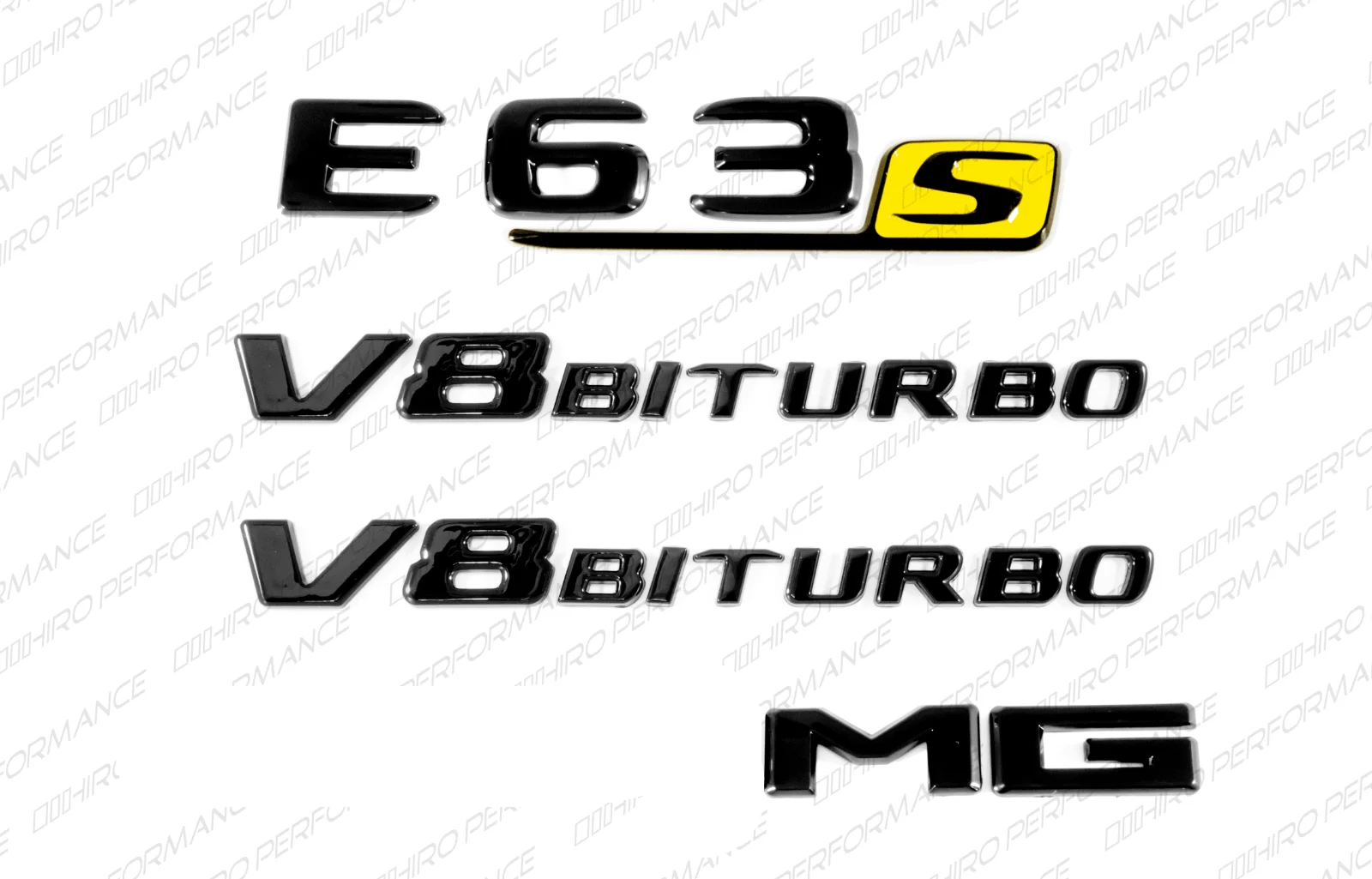 Черен жълт емблеми значки стикери за E63s V8 Biturbo AMG W211 Изображение 0